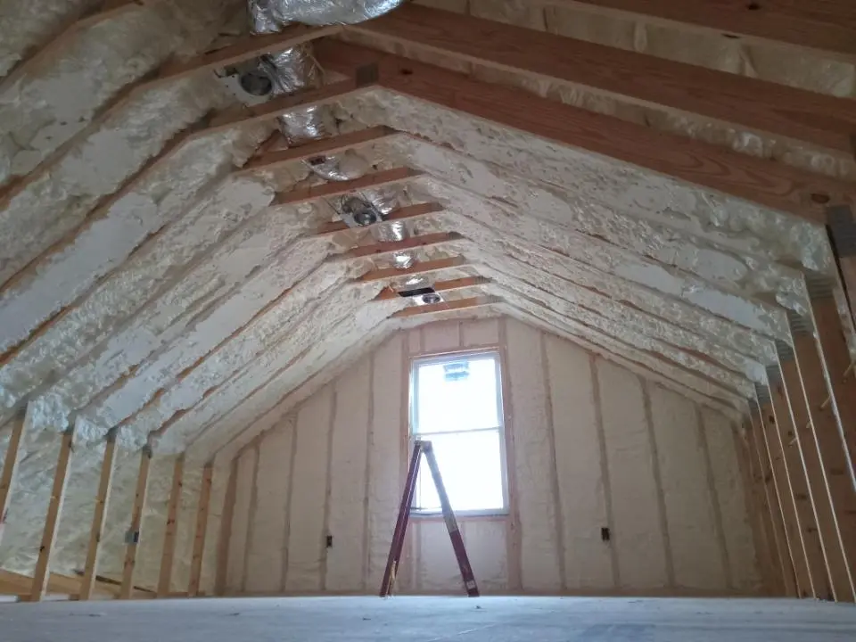 Spray foam roofing application for Crawl Space Insulation project in Napa